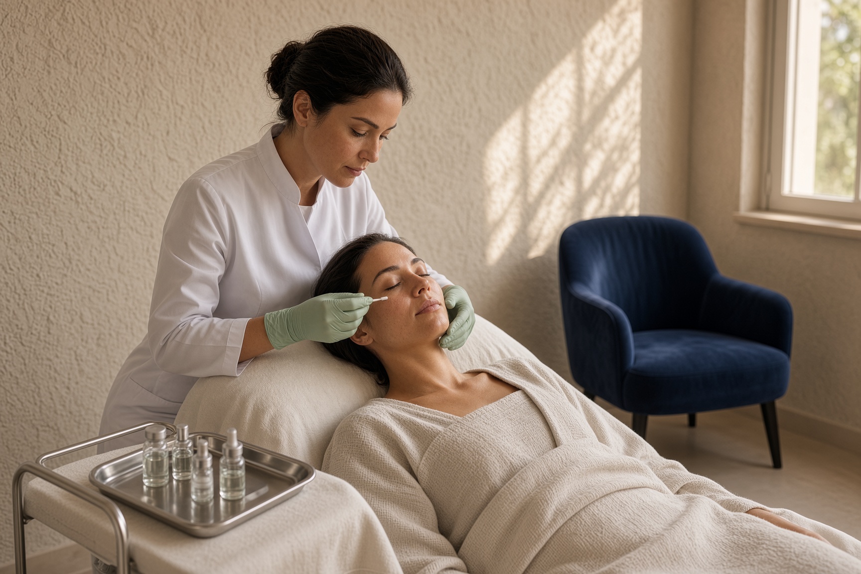 Atendimento em clínica de estética e wellness